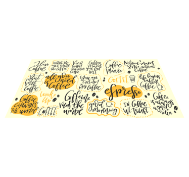 Káva miluji expresso Vinylový koberec s frázemi - TenStickers