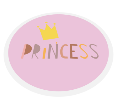 Princezna na růžovém pozadí dětský vinylový koberec - TenStickers