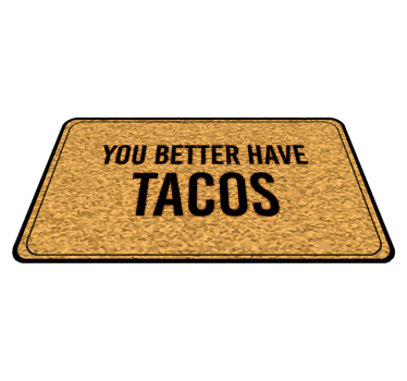 Uvítací zpráva k tacos Vinylový koberec s frázemi - TenStickers