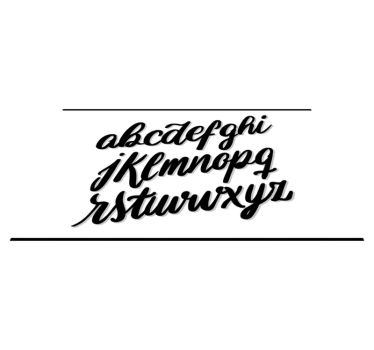 Abeceda písma na míru koberce - TenStickers