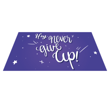 Vytrvat citát Vinylový koberec s frázemi - TenStickers