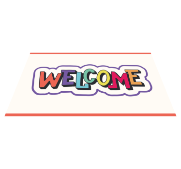 Barevný uvítací nápis koberec do vstupní haly - TenStickers