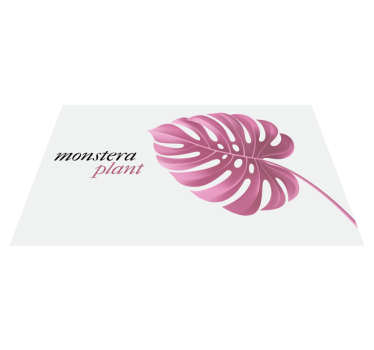 Růžové minimalistické koberce na míru ve stylu monstera - TenStickers