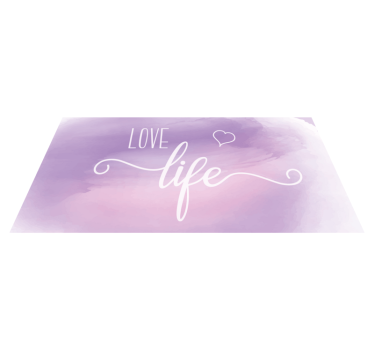 Milovat život Vinylový koberec s frázemi - TenStickers