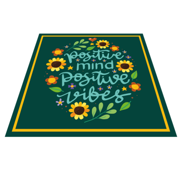 Pozitivní vibrace mysli Vinylový koberec s frázemi - TenStickers