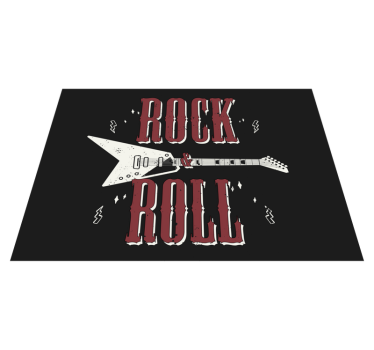Rockrollová elektrická kytara Vinylový koberec s frázemi - TenStickers