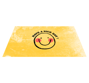 Hezký den! Vinylový koberec s frázemi - TenStickers