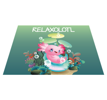 Dětský vinylový koberec "relaxolotl" s modrým vzorem - TenStickers