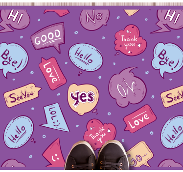 Barevné zprávy bubliny Vinylový koberec s frázemi - TenStickers