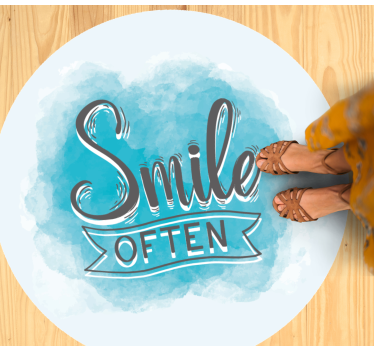 často se usmívejte Vinylový koberec s frázemi - TenStickers