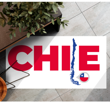 Chilská mapa Vinylový koberec s frázemi - TenStickers
