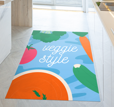 Dekorace ve vegetariánském stylu Vinylový koberec s frázemi - TenStickers