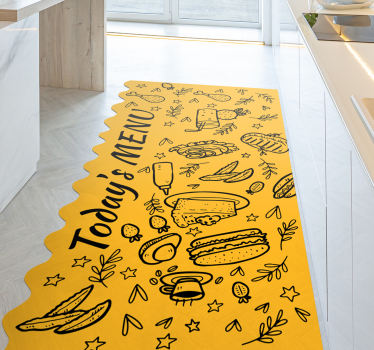 Dnešní téma menu Vinylový koberec s frázemi - TenStickers