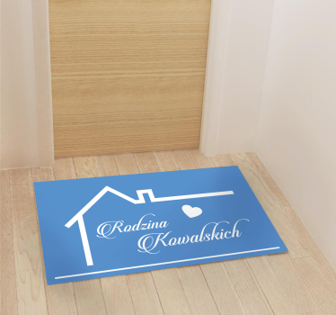 Domácí obrys s příjmením vstupní hala koberec - TenStickers