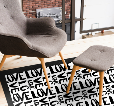 Expresivní milostný text Vinylový koberec s frázemi - TenStickers