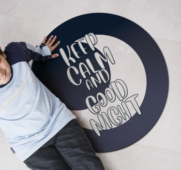 Klid dobrou noc Vinylový koberec s frázemi - TenStickers