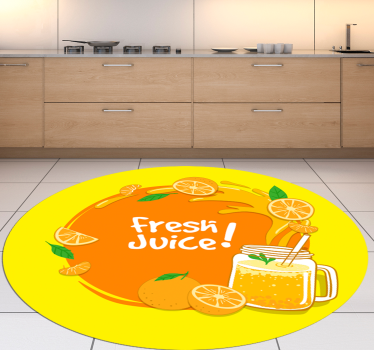 Kuchyňský vinylový koberec z pomerančového džusu - TenStickers
