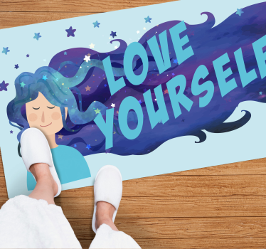 Miluj se ilustrace Vinylový koberec s frázemi - TenStickers