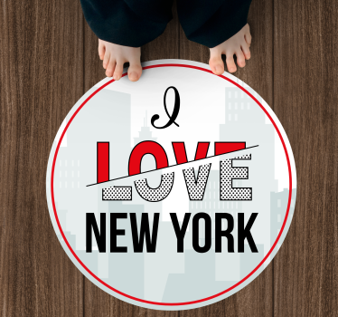 Miluji new york Vinylový koberec s frázemi - TenStickers