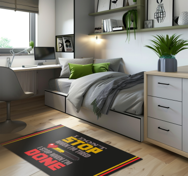Motivační přísloví koberec vyrobený z vinylu vícebarevný - TenStickers