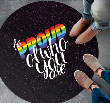 Návrh hrdé zprávy Vinylový koberec s frázemi - TenStickers