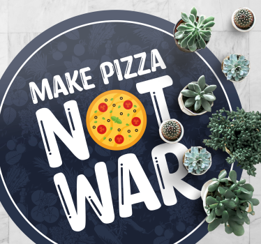 Nedělat pizzu Vinylový koberec s frázemi - TenStickers