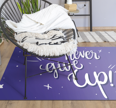 Vytrvat citát Vinylový koberec s frázemi - TenStickers