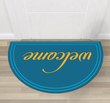 Modrý uvítací design Vinylový koberec ve vstupní hale - TenStickers