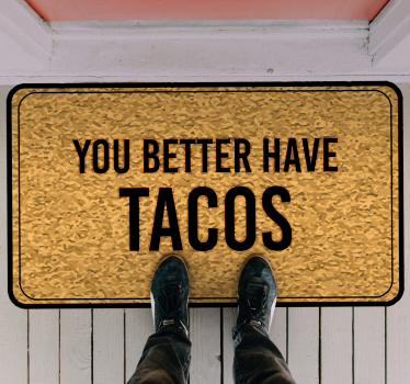 Uvítací zpráva k tacos Vinylový koberec s frázemi - TenStickers