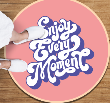 Užívejte si každou chvíli Vinylový koberec s frázemi - TenStickers