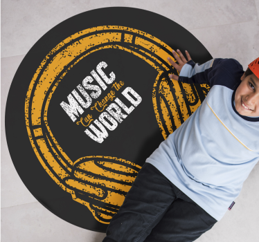Vinyl koberec hudba může změnit svět - TenStickers