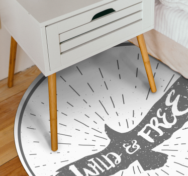 Wild&free kruh Vinylový koberec s frázemi - TenStickers