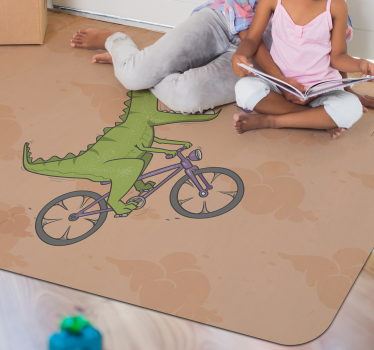 život je lepší na kole s dinosauří zvířecí podložkou - TenStickers