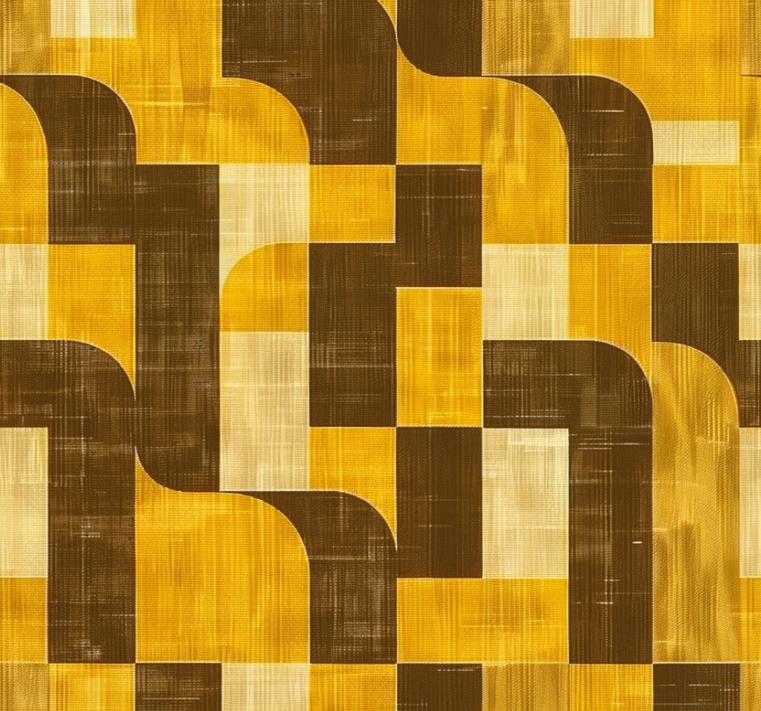 Stylu art deco Žlutý vinylový koberec - TenStickers