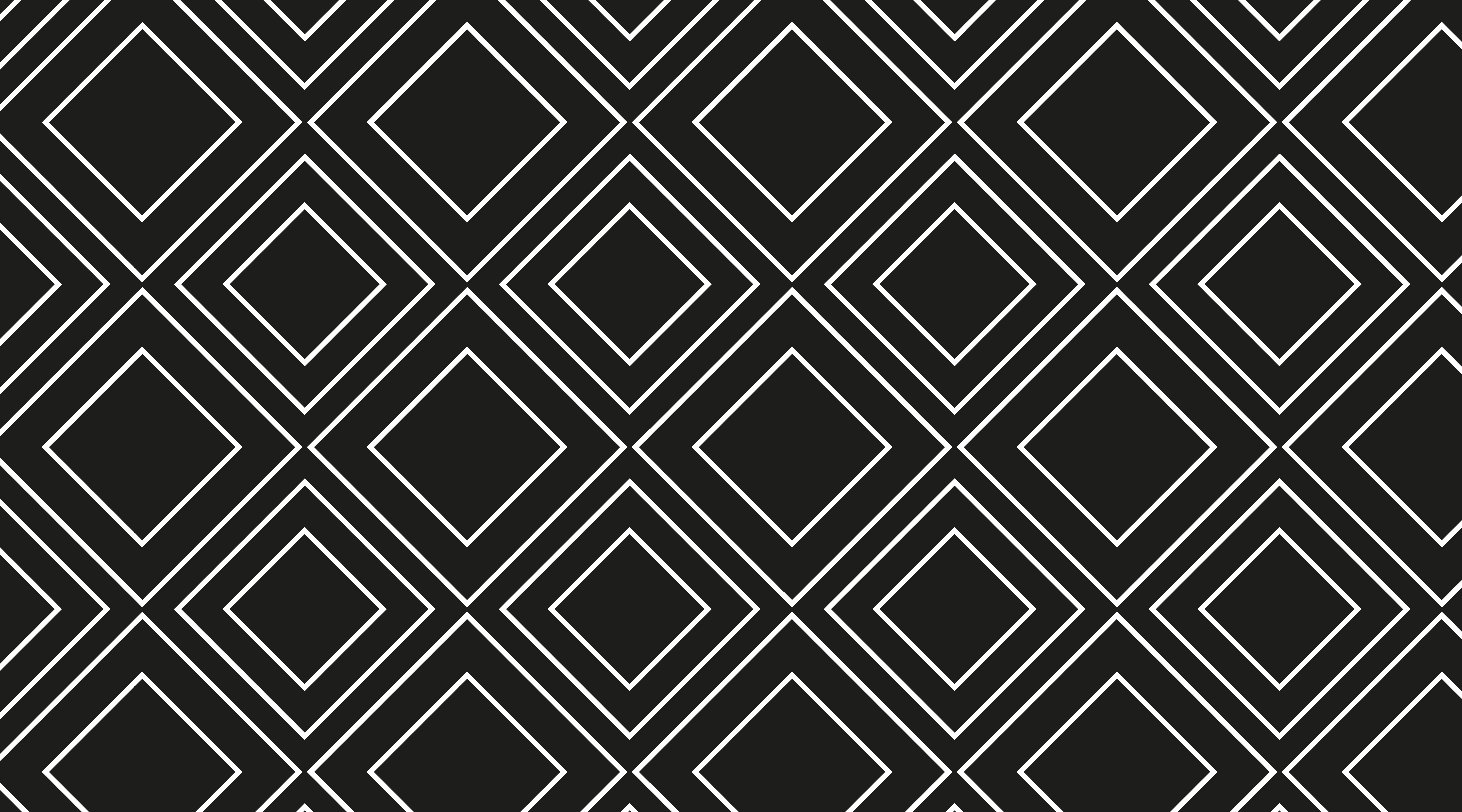 Černý vinylový koberec s geometrickým vzorem - TenStickers