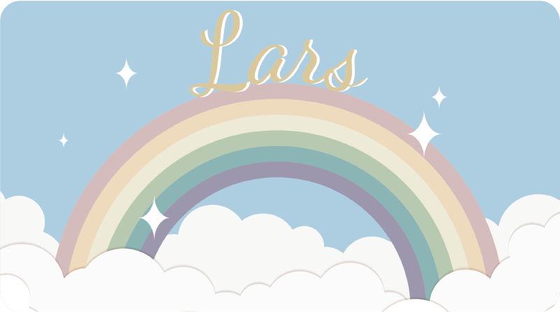 Duha na míru Vinylový koberec se jmény - TenStickers
