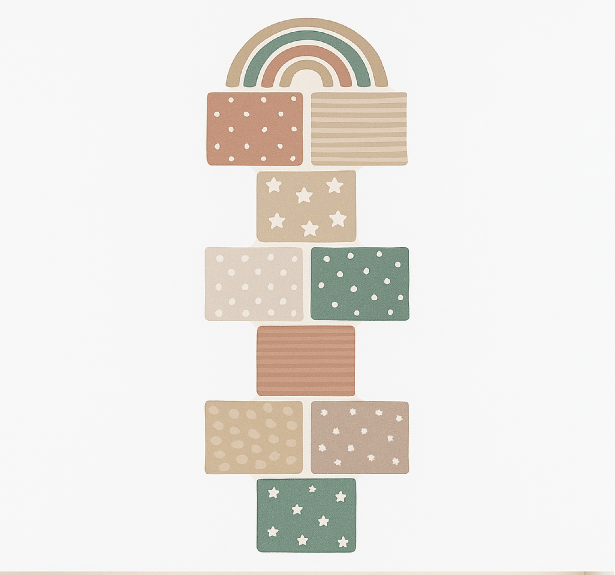 Béžová hra s panákem Ostatní Vinylový koberec - TenStickers