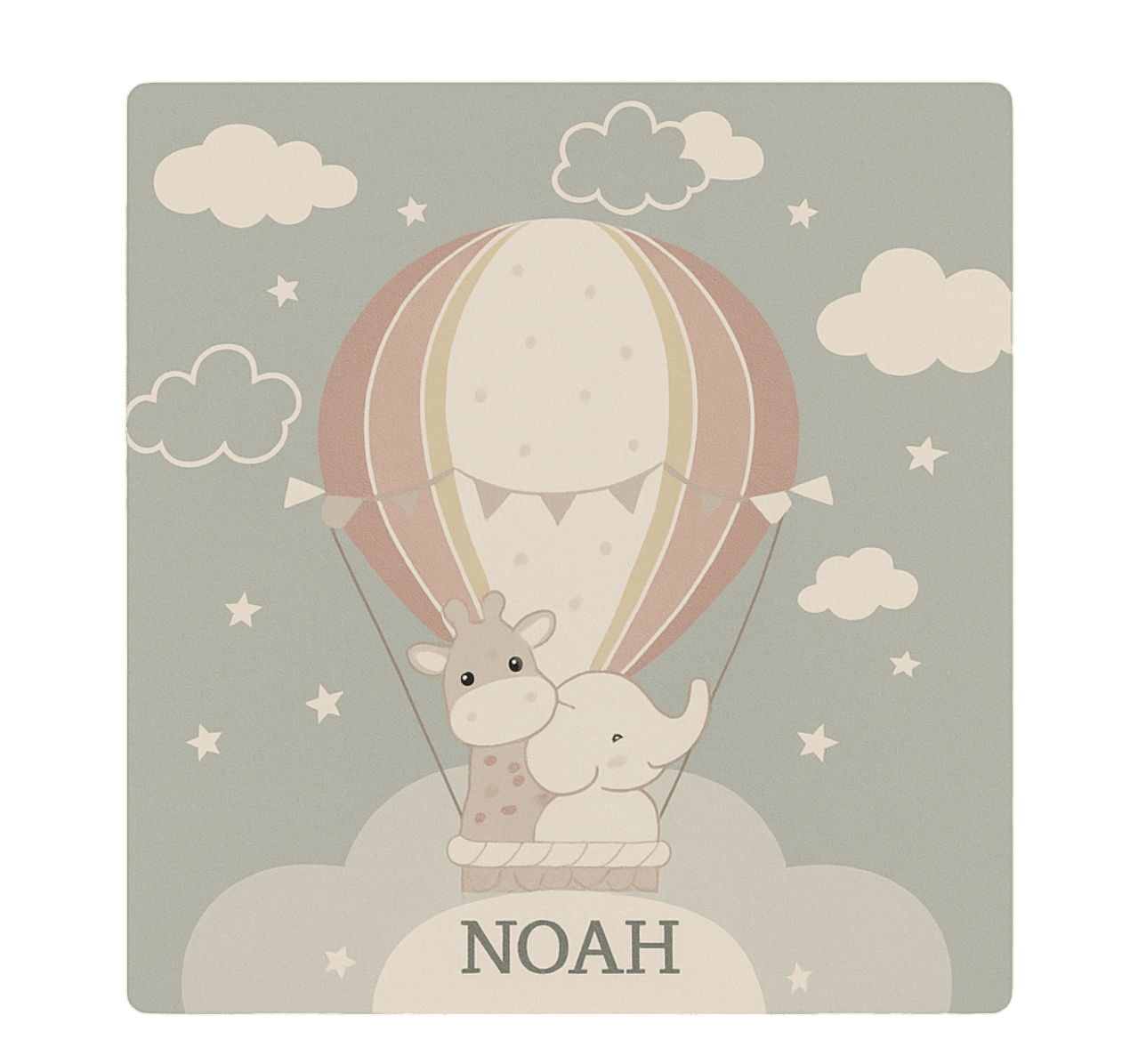 Ostatní vinylový koberec pastelový balón s jménem - TenStickers