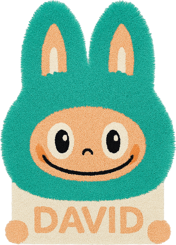 Tyrkysové labubu na zakázku Ostatní Vinylový koberec - TenStickers