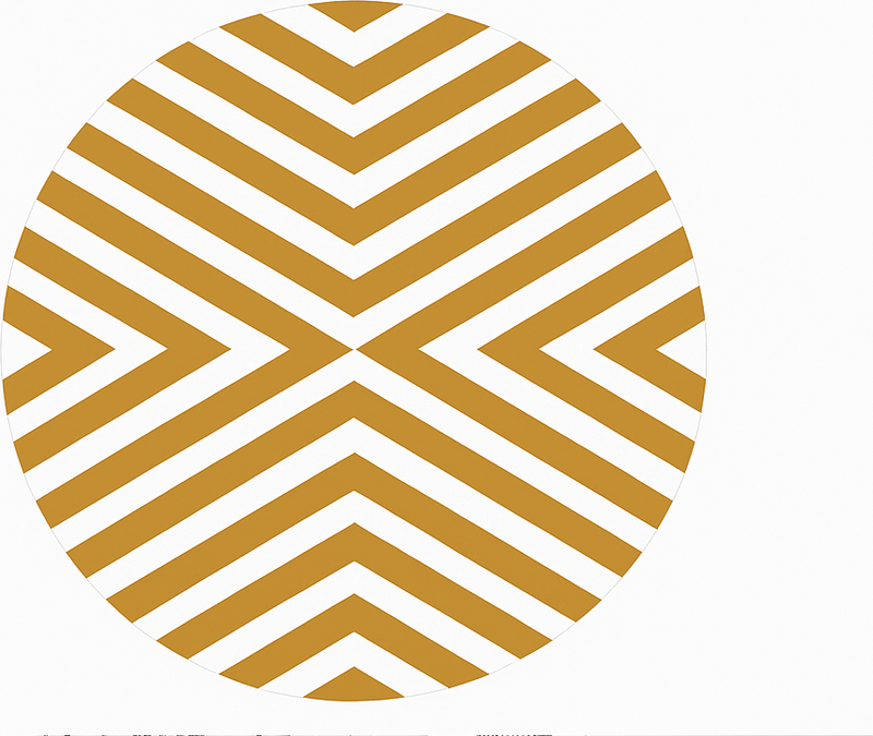 Hořčicový šípový vzor Vinylový koberec v jídelně - TenStickers