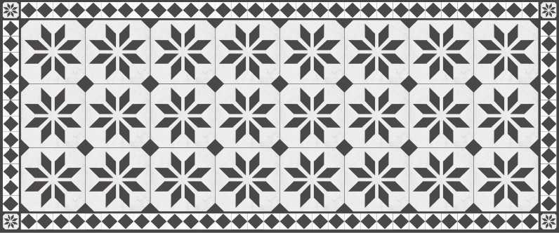 Koberec v retro stylu Mozaikový vinylový koberec - TenStickers