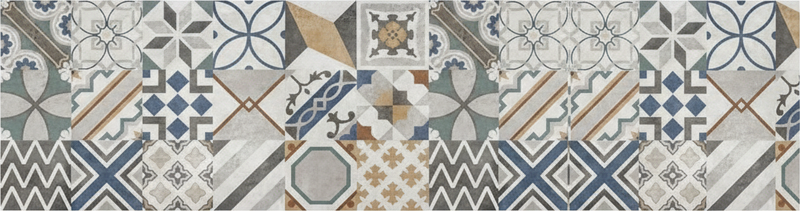 Kuchyňský vinylový koberec ekletický geometrický patchwork - TenStickers