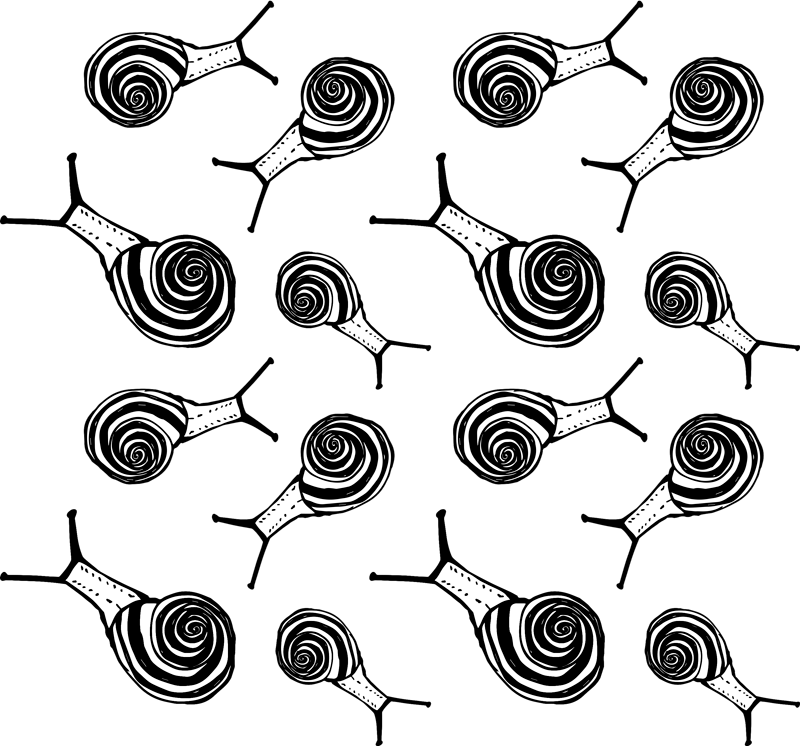 Zvířecí vinylový koberec balíček šneků - TenStickers