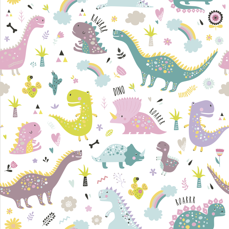 Zvířecí vinylový koberec dinosauří kallax - TenStickers