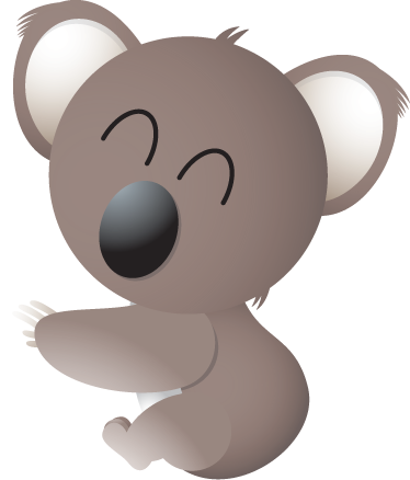 Zvířecí vinylový koberec Šťastný koala - TenStickers