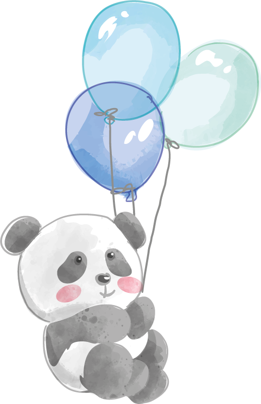 Zvířecí vinylový koberec dětská banda s balónky - TenStickers