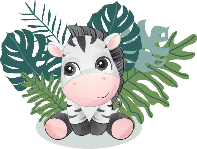 Zvířecí vinylový koberec zebra z divoké afriky - TenStickers