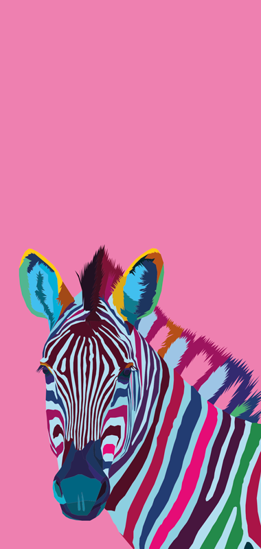 Zvířecí vinylový koberec zebra pop art - TenStickers