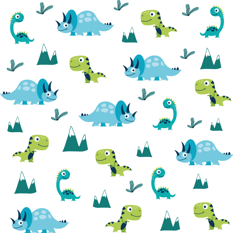 Zvířecí vinylový koberec s dinosaury z norska - TenStickers
