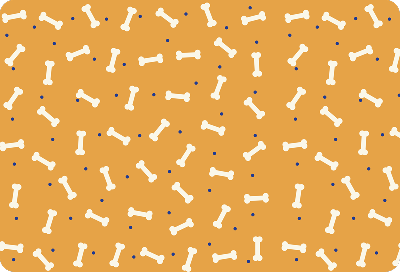 Zvířecí vinylový koberec s oranžovými kostmi - TenStickers